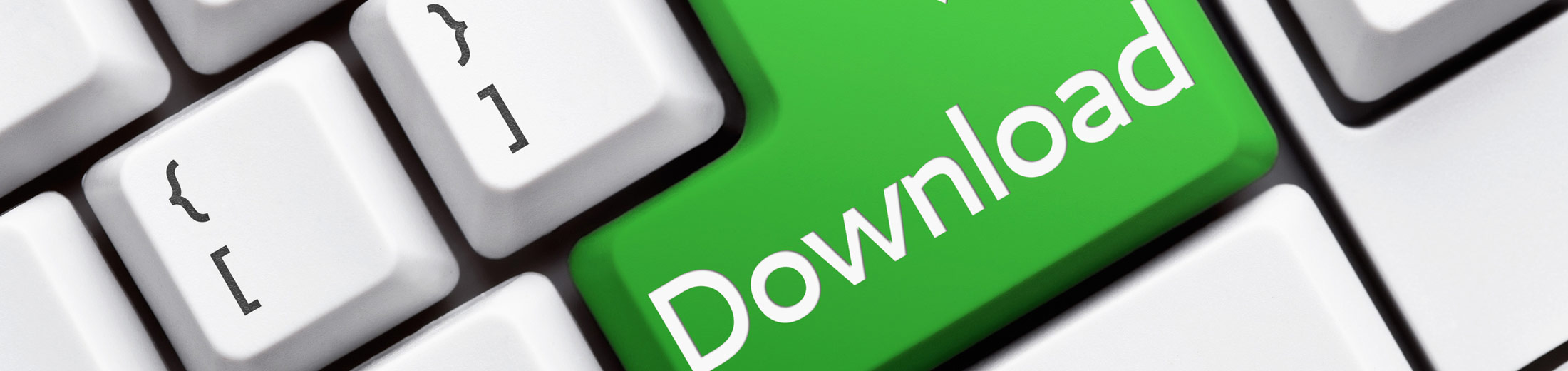 Dieses Bild zeigt eine Computertastatur mit einer Taste Download